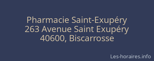 Pharmacie Saint-Exupéry