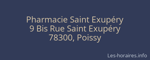 Pharmacie Saint Exupéry