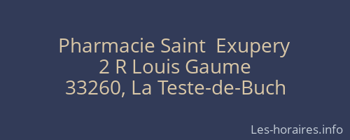 Pharmacie Saint  Exupery