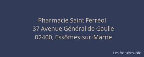 Pharmacie Saint Ferréol