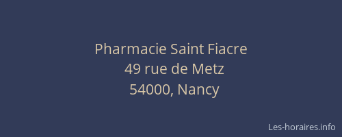 Pharmacie Saint Fiacre