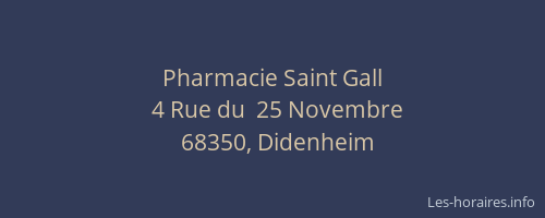 Pharmacie Saint Gall