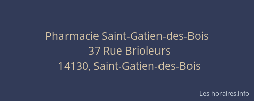 Pharmacie Saint-Gatien-des-Bois