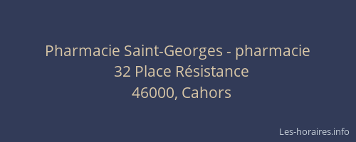 Pharmacie Saint-Georges - pharmacie