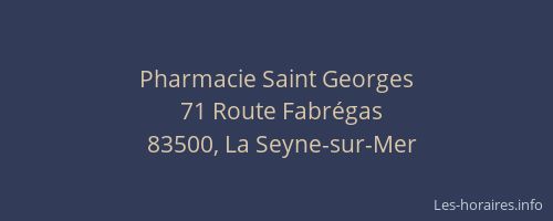 Pharmacie Saint Georges