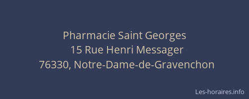 Pharmacie Saint Georges