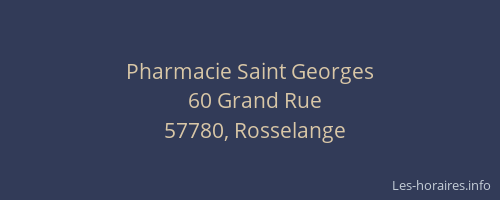 Pharmacie Saint Georges