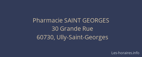 Pharmacie SAINT GEORGES