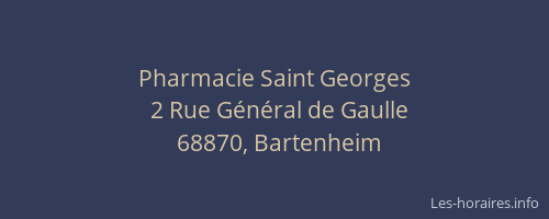 Pharmacie Saint Georges