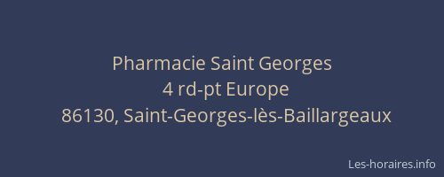 Pharmacie Saint Georges