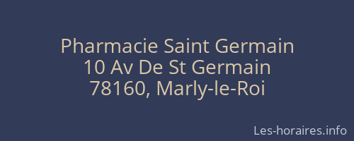 Pharmacie Saint Germain