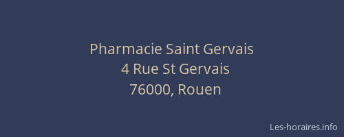 Pharmacie Saint Gervais
