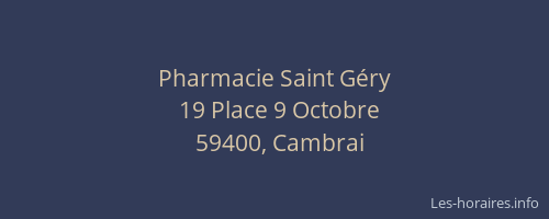 Pharmacie Saint Géry