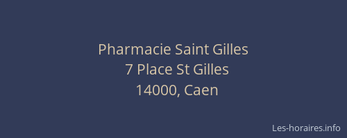 Pharmacie Saint Gilles