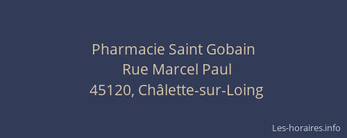 Pharmacie Saint Gobain