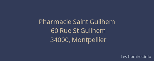 Pharmacie Saint Guilhem