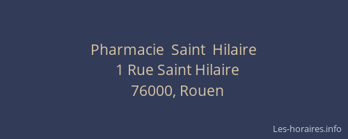 Pharmacie  Saint  Hilaire