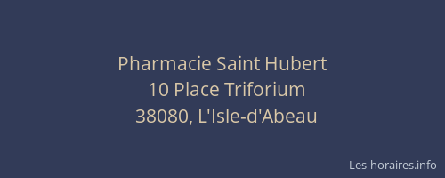 Pharmacie Saint Hubert