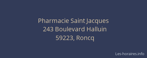Pharmacie Saint Jacques