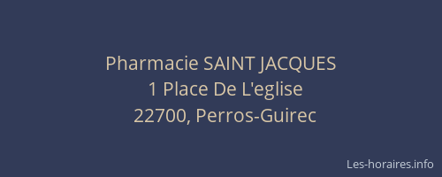 Pharmacie SAINT JACQUES