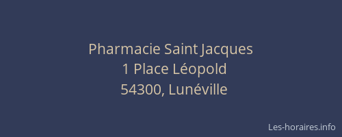 Pharmacie Saint Jacques