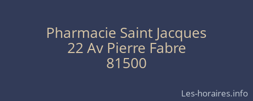 Pharmacie Saint Jacques
