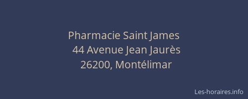 Pharmacie Saint James