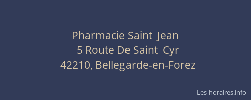 Pharmacie Saint  Jean