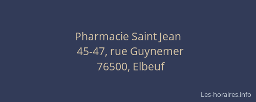 Pharmacie Saint Jean