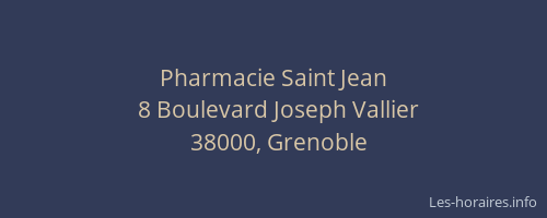 Pharmacie Saint Jean