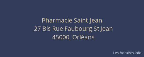 Pharmacie Saint-Jean