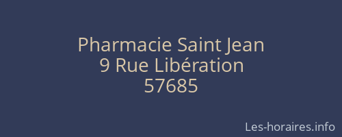Pharmacie Saint Jean