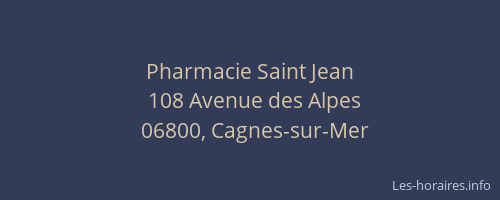 Pharmacie Saint Jean