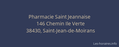 Pharmacie Saint Jeannaise