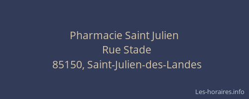 Pharmacie Saint Julien