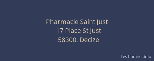 Pharmacie Saint Just