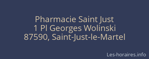 Pharmacie Saint Just