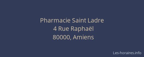 Pharmacie Saint Ladre