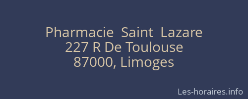 Pharmacie  Saint  Lazare