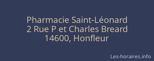 Pharmacie Saint-Léonard
