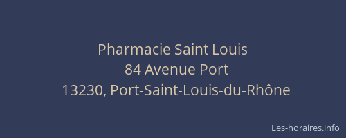 Pharmacie Saint Louis