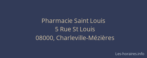 Pharmacie Saint Louis