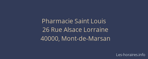 Pharmacie Saint Louis
