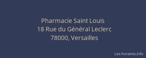 Pharmacie Saint Louis