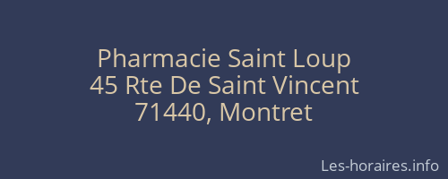 Pharmacie Saint Loup