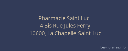 Pharmacie Saint Luc