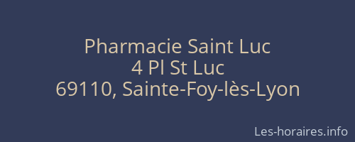 Pharmacie Saint Luc