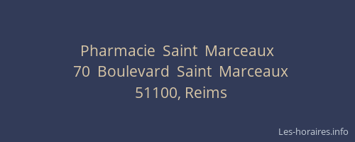 Pharmacie  Saint  Marceaux