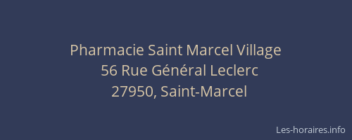 Pharmacie Saint Marcel Village