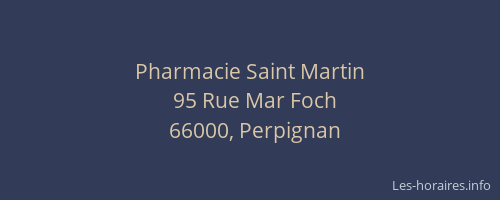 Pharmacie Saint Martin